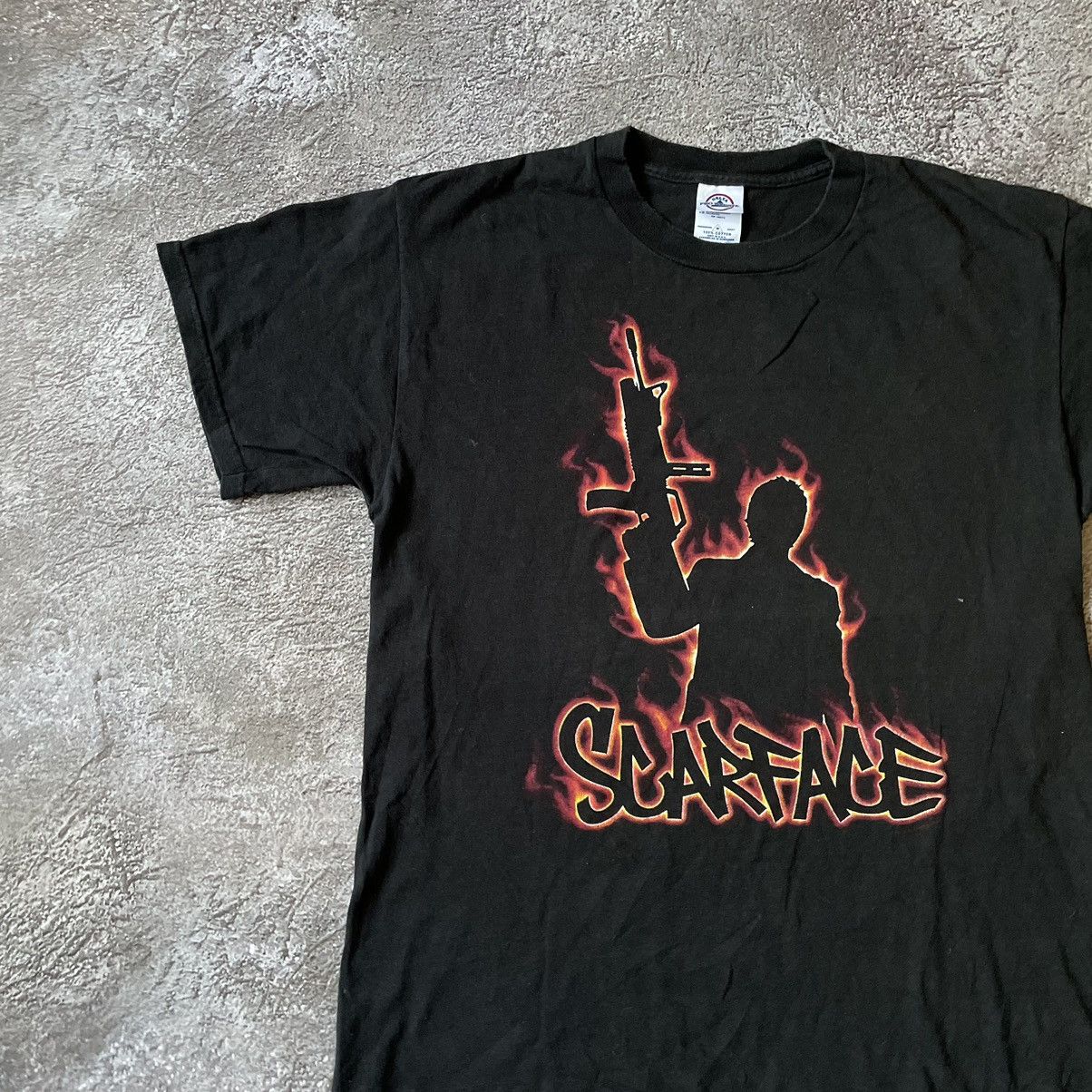 Vintage Vintage Y2K Scarface Graphic Tee Sun Faded Streetwear Slim M Size US M / EU 48-50 / 2 - 5 Thumbnail