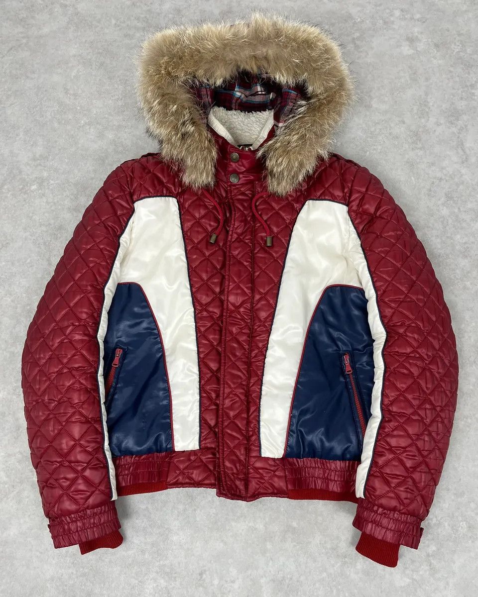 Dolce & Gabbana AW2008 Dolce & Gabbana White & Red British Fur Hooded Puffer Jacket Size US M / EU 48-50 / 2 - 1 Thumbnail