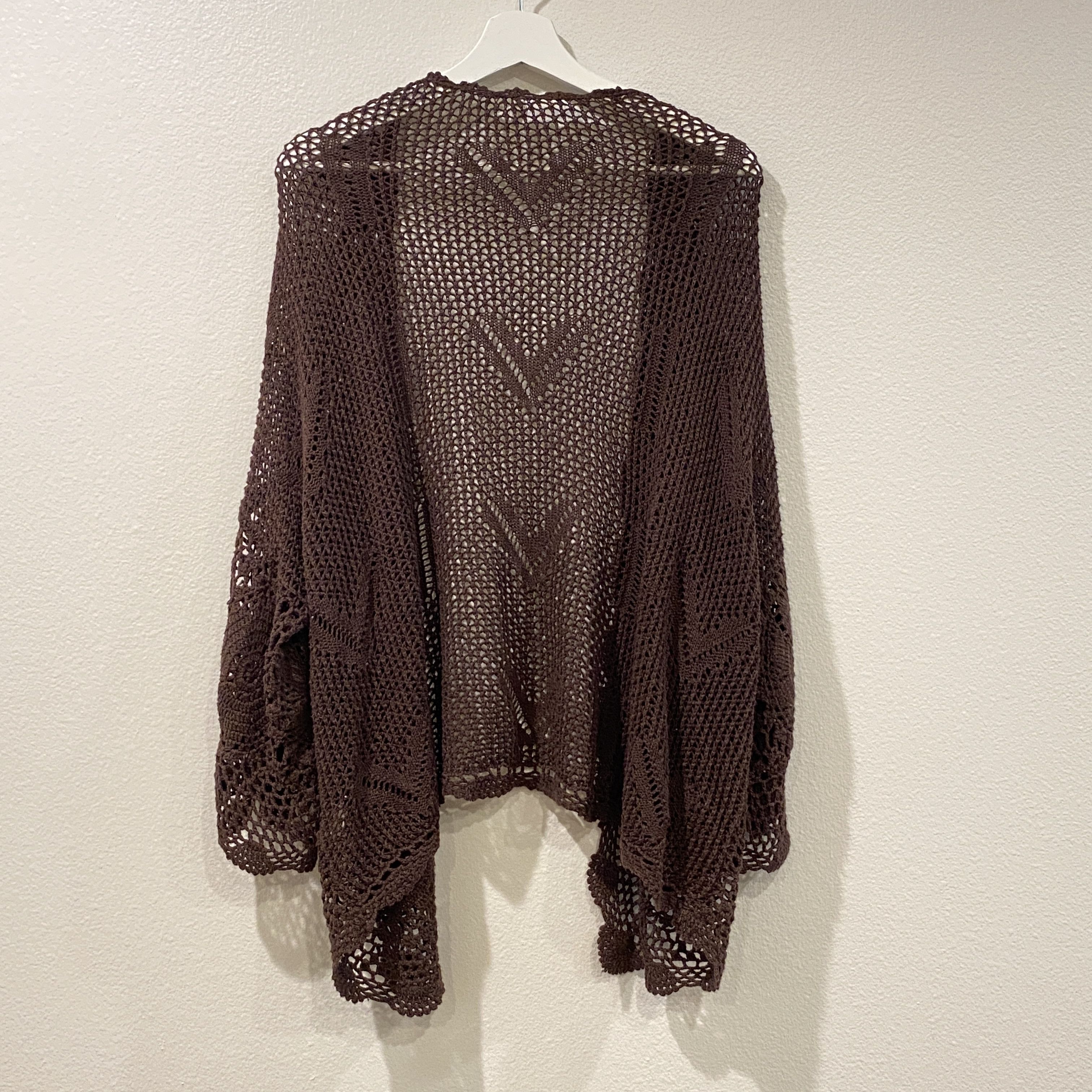 Other Boho Crochet Open Cardigan Sweater – Willow & Clay Size L / US 10 / IT 46 - 2 Thumbnail