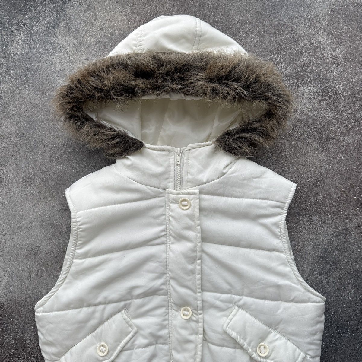 Hysteric Glamour Beauty Angel Y2K Vintage Faux Fur Hooded Vest Jacket Size M / US 6-8 / IT 42-44 - 4 Thumbnail