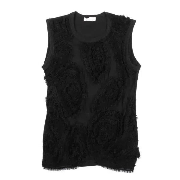 Comme des Garcons Comme Des Garcons size F Black Vintage Lace Trim Top Size L / US 10 / IT 46 - 2 Thumbnail