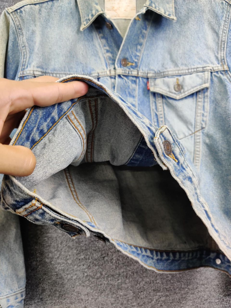 Levi's Vintage 90s Levis Denim Trucker Wash Jacket Size US M / EU 48-50 / 2 - 10 Thumbnail