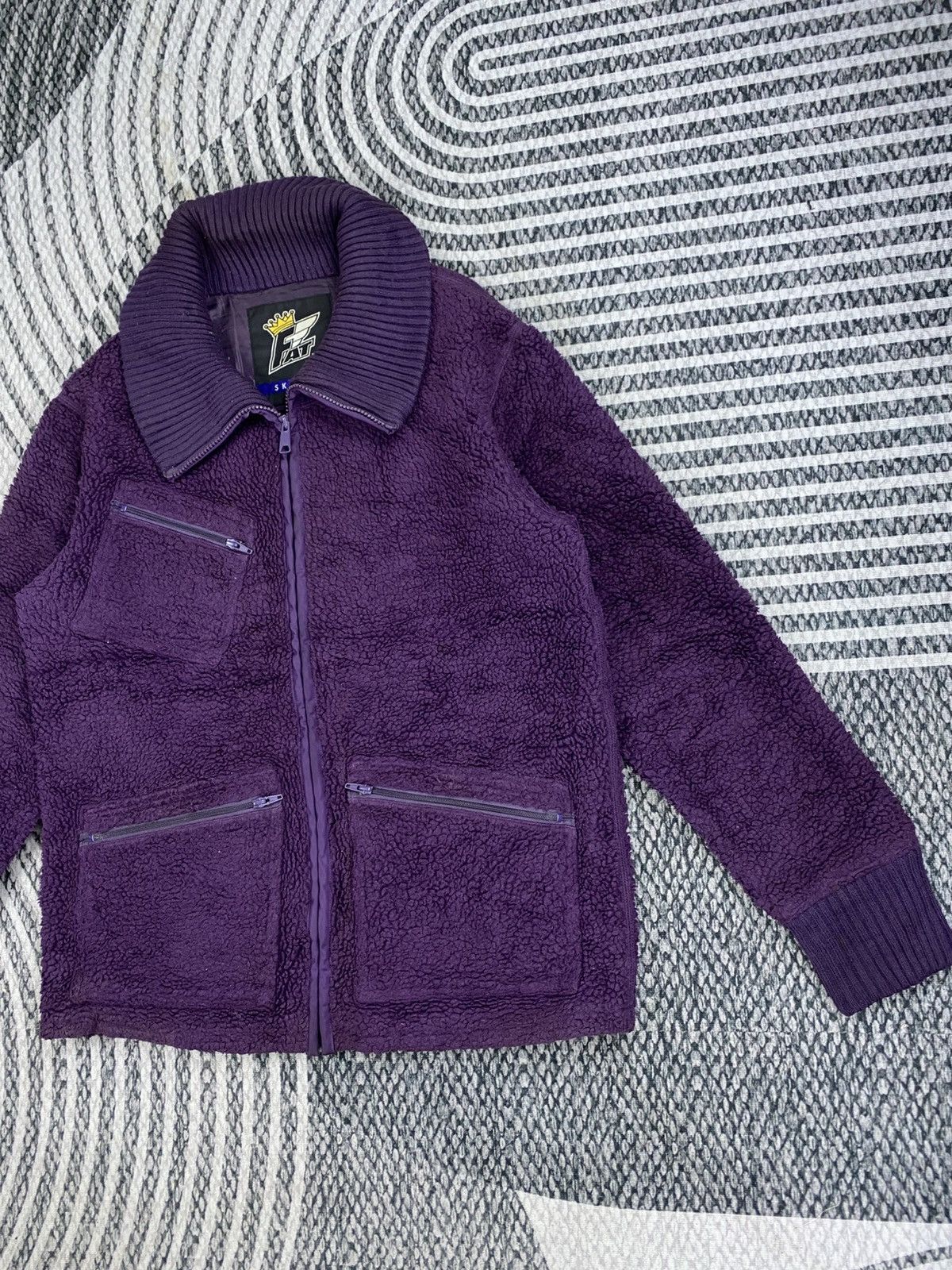 Fat Tokyo FAT TOKYO Skinny Fleece Purple Zipper Jacket Size US M / EU 48-50 / 2 - 4 Thumbnail