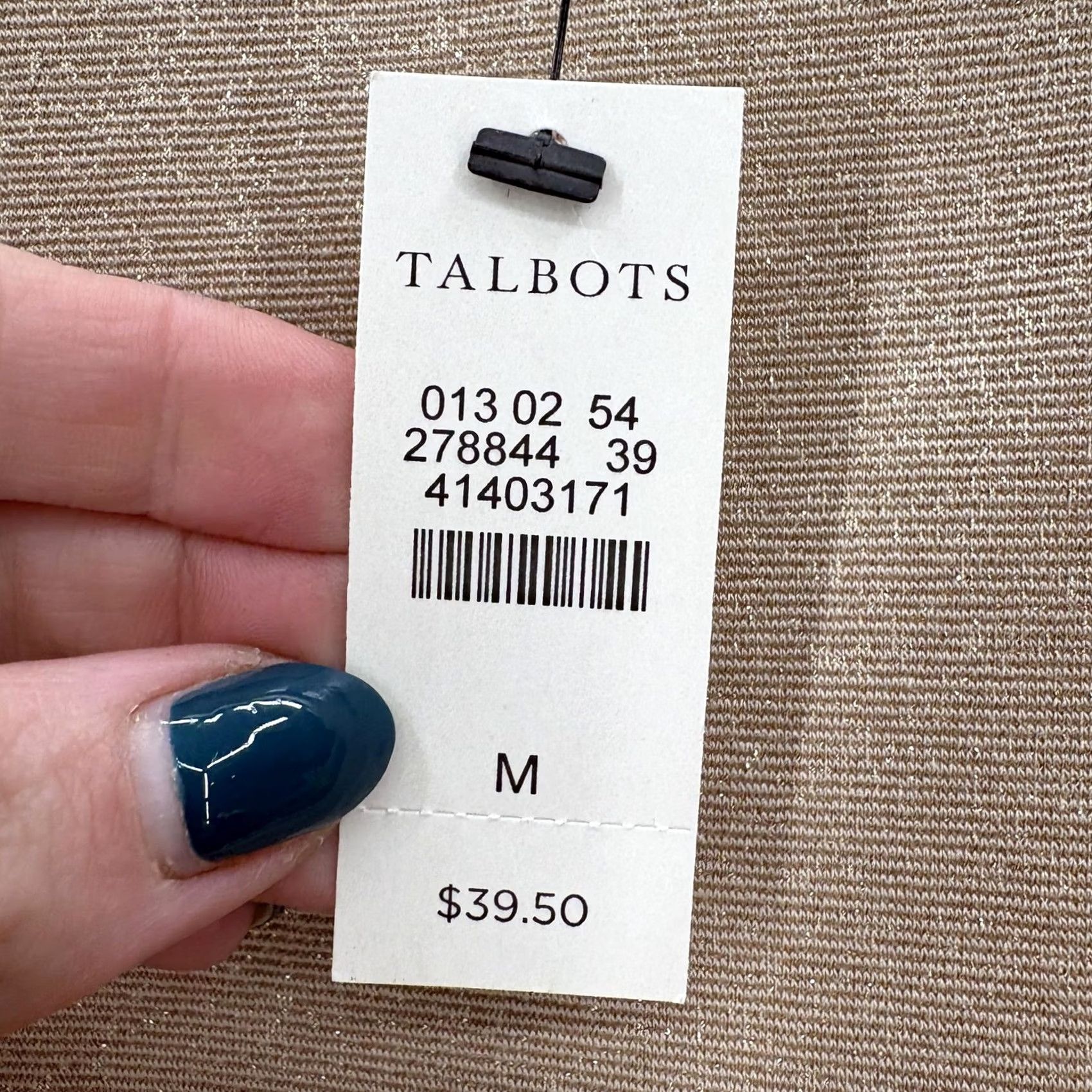 Talbots Talbots Gold Metallic Knit Shirt Womens Medium Long Sleeve Casual Crew Neck Sparkle Top Size M / US 6-8 / IT 42-44 - 5 Thumbnail