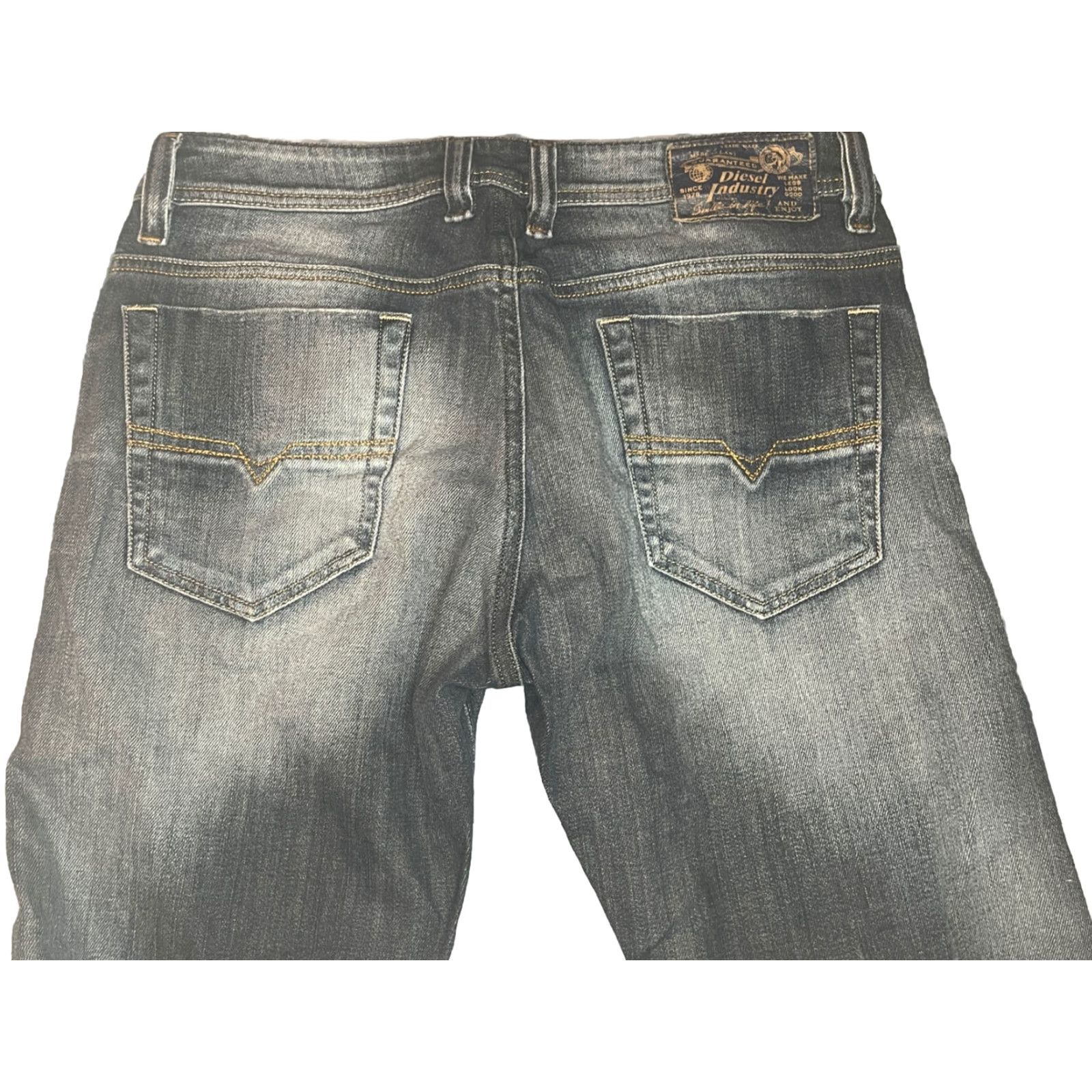 Diesel Diesel VIKER Regular Straight Jeans 31x25 Black Embroidered Denim Casual Mens Size US 31 - 5 Thumbnail