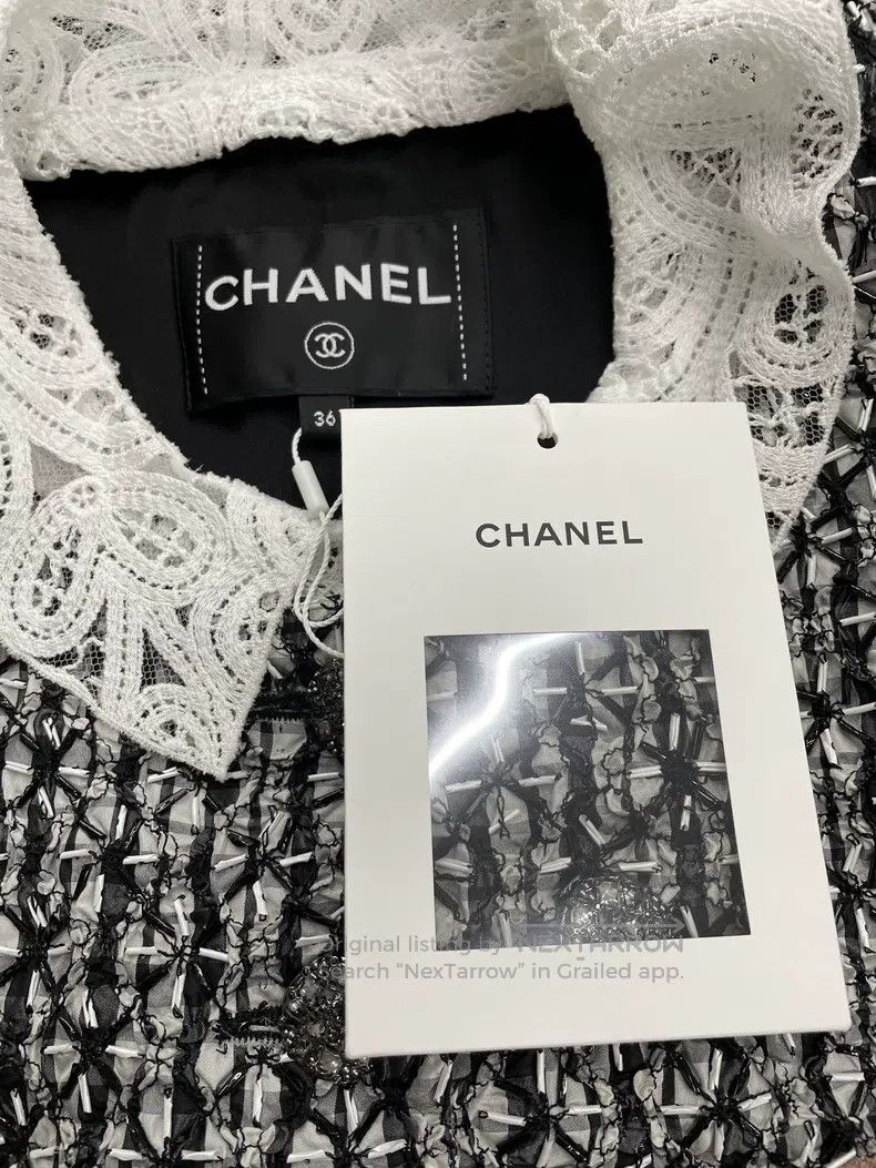Chanel Chanel Heavy industry beaded two-pocket lace stitching jac Size XS / US 0-2 / IT 36-38 - 6 Thumbnail