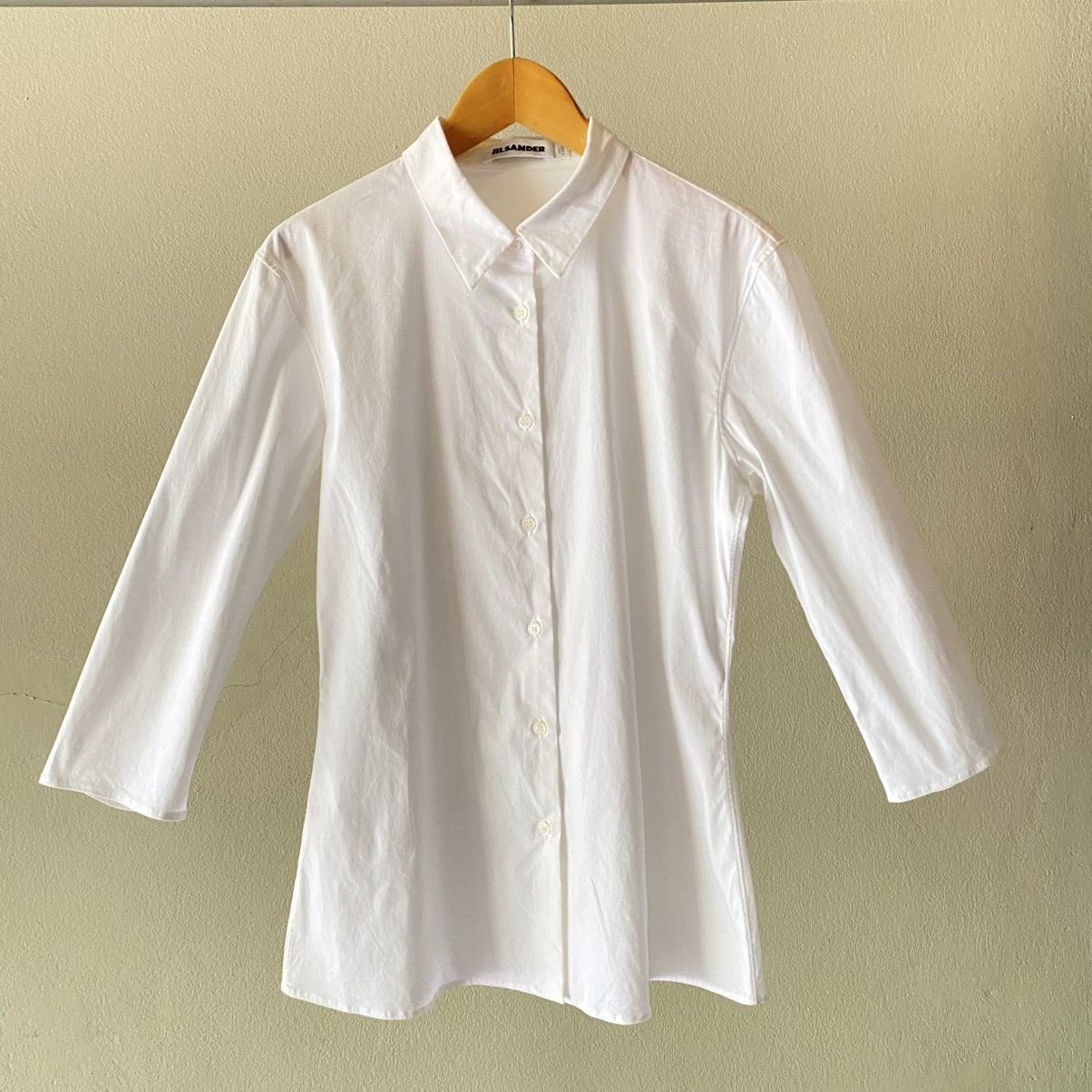 Jil Sander JIL SANDER White Collared Button-Down Blouse Size XXS / US 00 / IT 34 - 1 Thumbnail