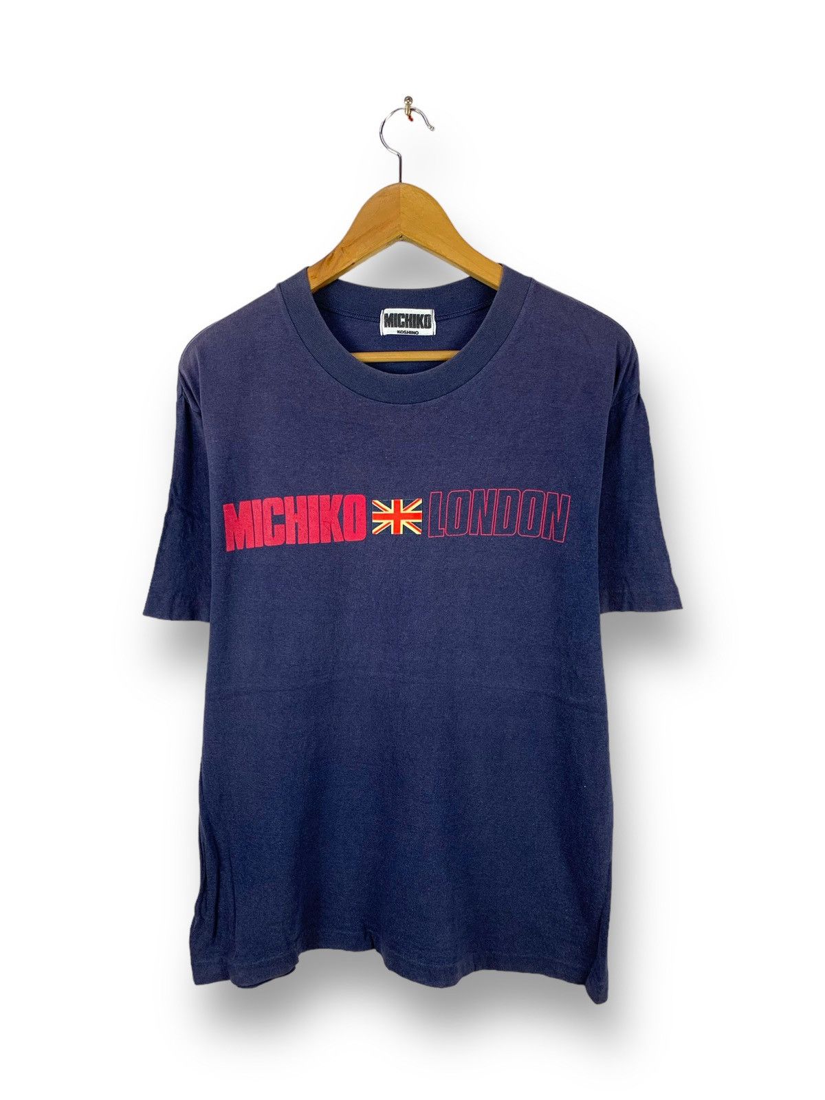 Michiko Koshino London Rare! Vintage 90s Michiko London Big Logo Tee Size US M / EU 48-50 / 2 - 1 Thumbnail