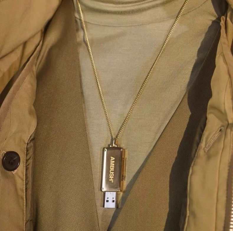 Ambush Design AmbushGold-plated USB silver necklace 2503-Nextarrow Size ONE SIZE - 2 Thumbnail