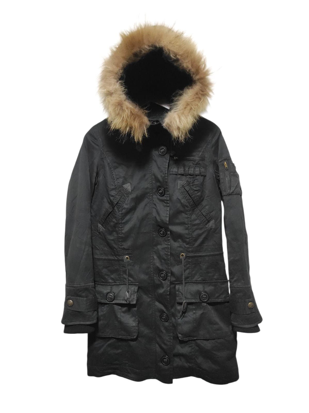 14th Addiction INGNI Double Zip fur hoodie parka jacket LGB style Size US S / EU 44-46 / 1 - 2 Thumbnail