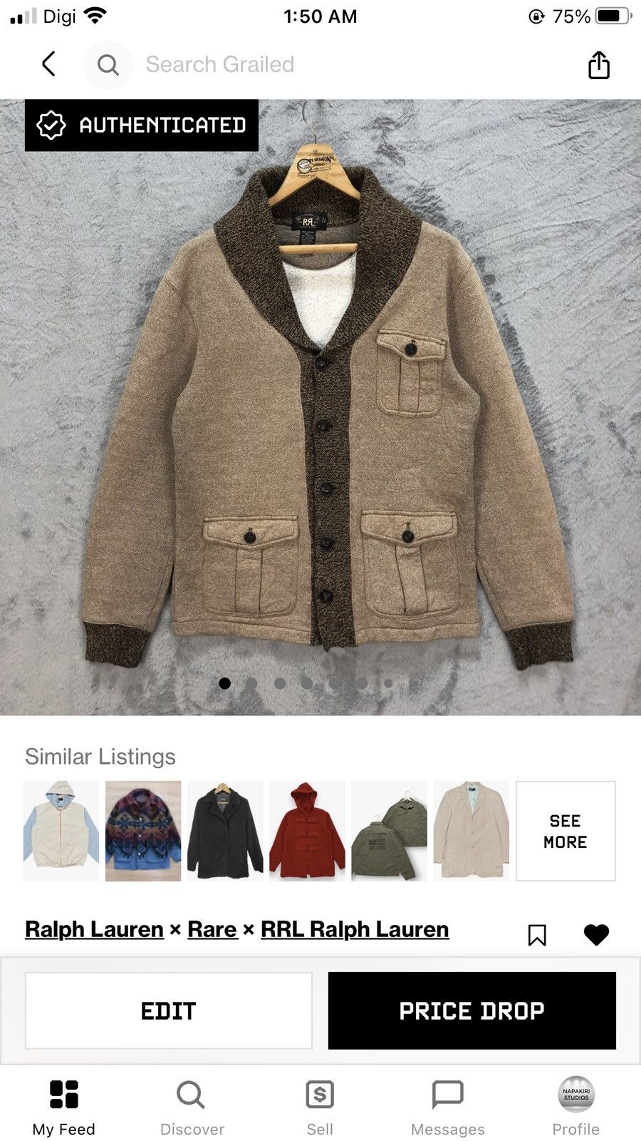 Ralph Lauren RRL Ralph Lauren Knitted Casual Jacket #6123-49 Size US S / EU 44-46 / 1 - 10 Thumbnail