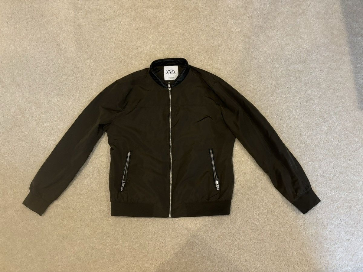 Zara Olive Green Bomber Jacket Size US XL / EU 56 / 4 - 1 Preview