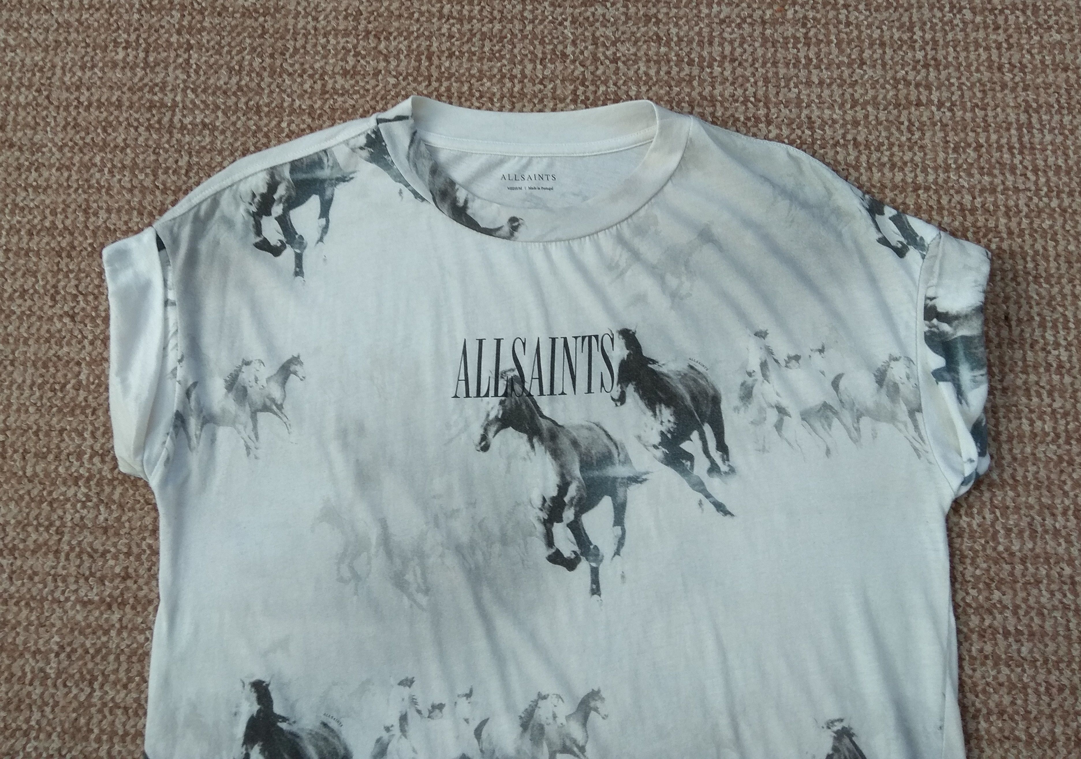 Allsaints AllSaints Horse Print Tee T Shirt Size US M / EU 48-50 / 2 - 3 Thumbnail