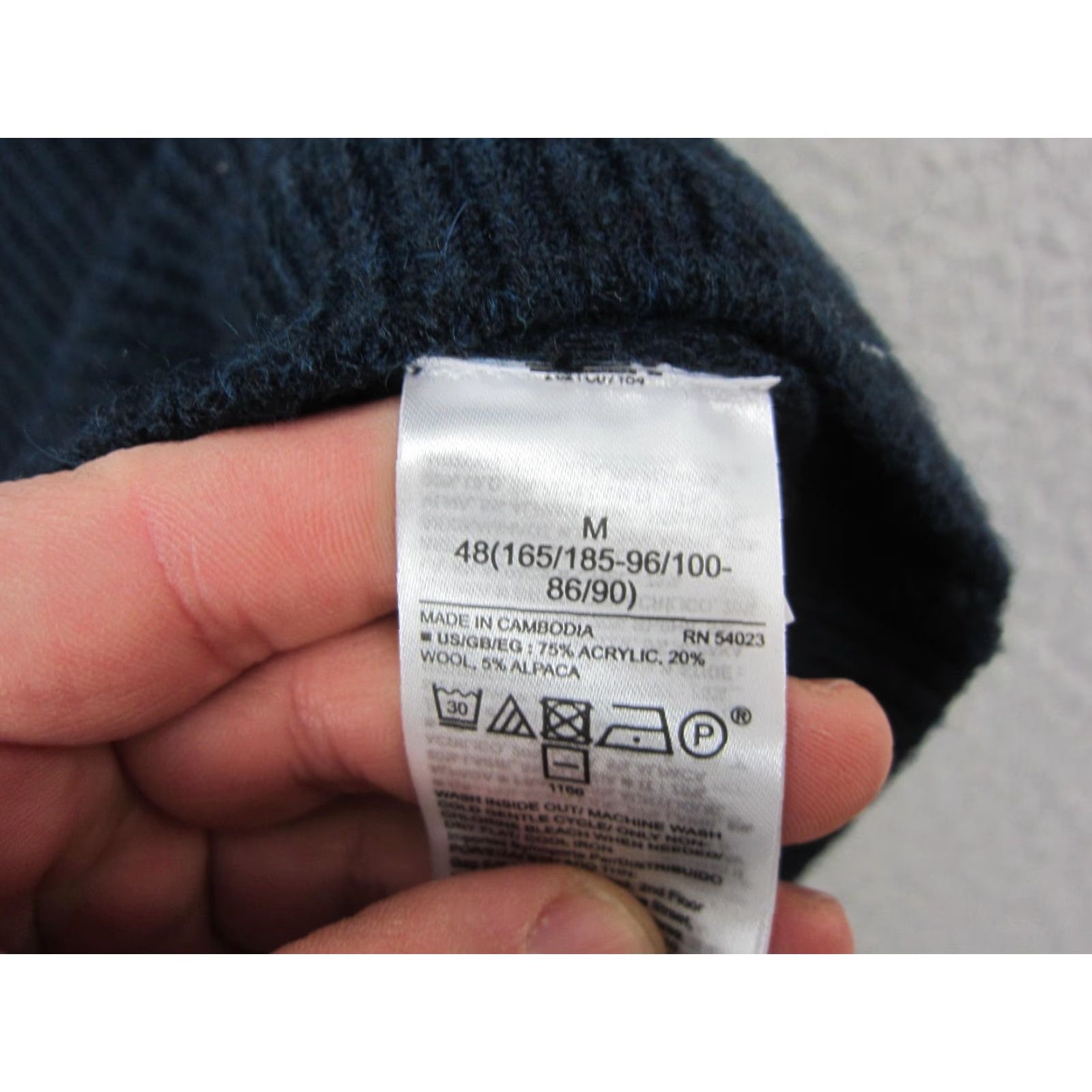 Gap VINTAGE GAP Sweater Mens Pullover Wool Alpaca Mock Neck Knit M Blue 80s 90s Casual Winter Fall Size US M / EU 48-50 / 2 - 4 Thumbnail