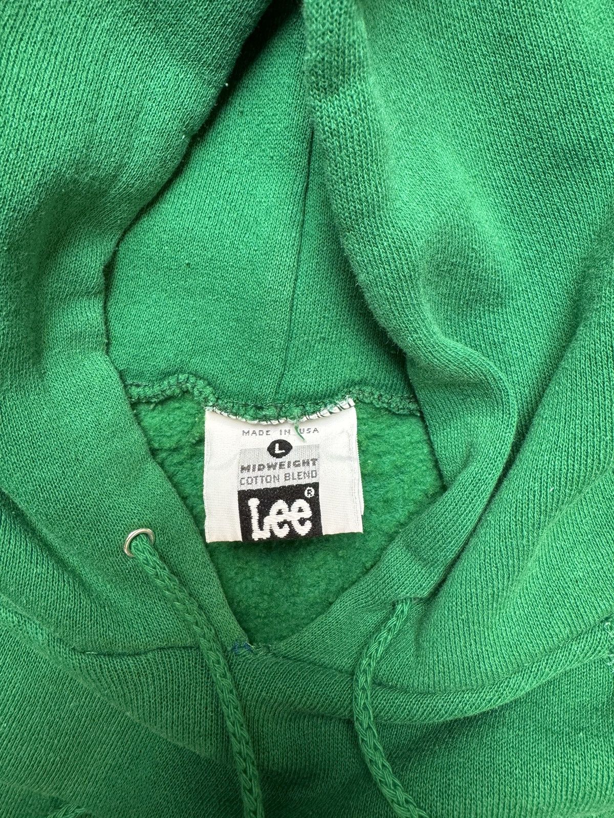 Lee Vintage Lee Hoodie Sweatshirt in Primary Green Size US L / EU 52-54 / 3 - 3 Thumbnail