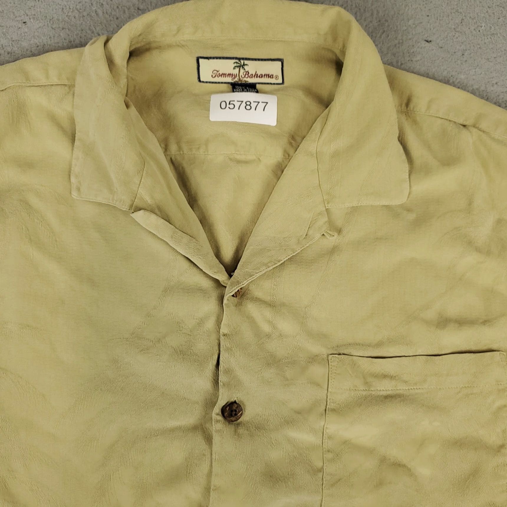 Tommy Bahama Tommy Bahama Button-Up Shirt Mens Large Beige Tropical Hawaiian Short Sleeve Size US L / EU 52-54 / 3 - 2 Thumbnail