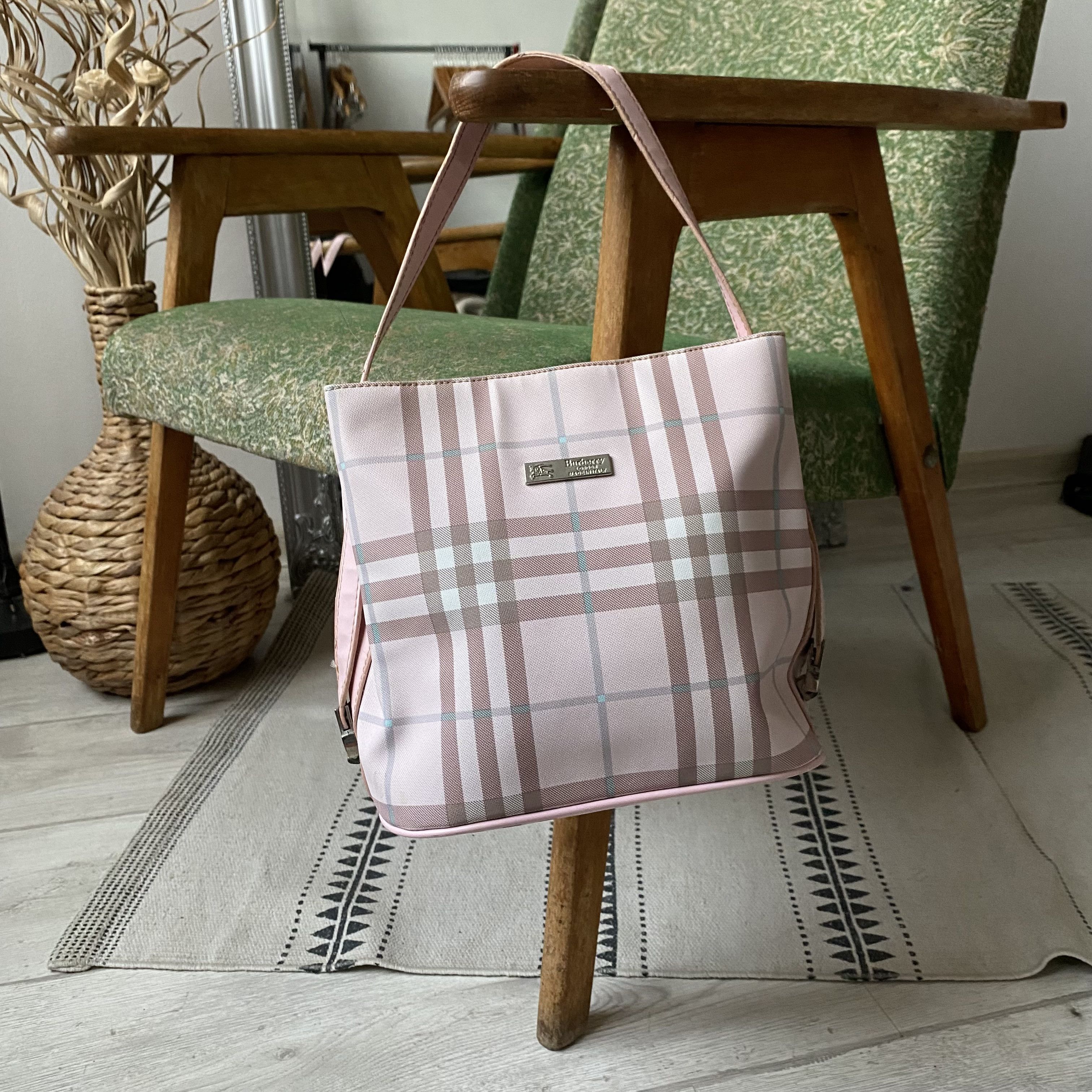 Burberry Vintage 90s Burberry mini bags pink nova check | Grailed