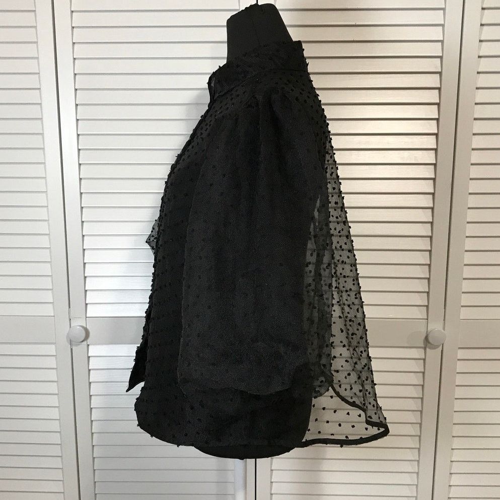 Other Love by Chesley Gothic Swiss Dot Balloon ¾ Sleeves Blouse L Size L / US 10 / IT 46 - 2 Thumbnail