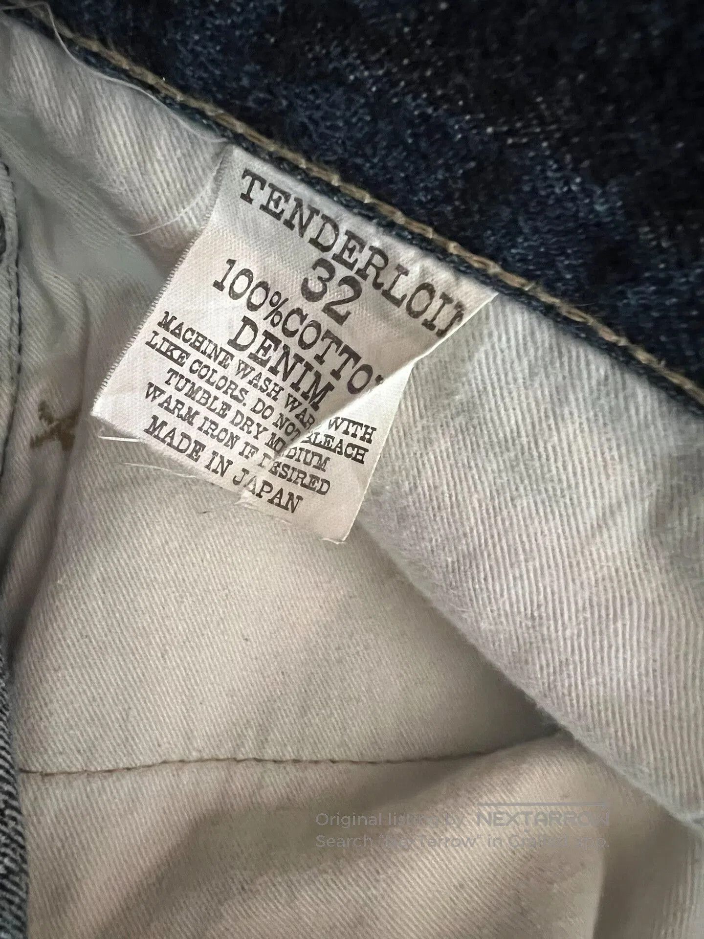 Japanese Brand vintage straight leg denim trousers K7 era. Size US 32 / EU 48 - 8 Thumbnail
