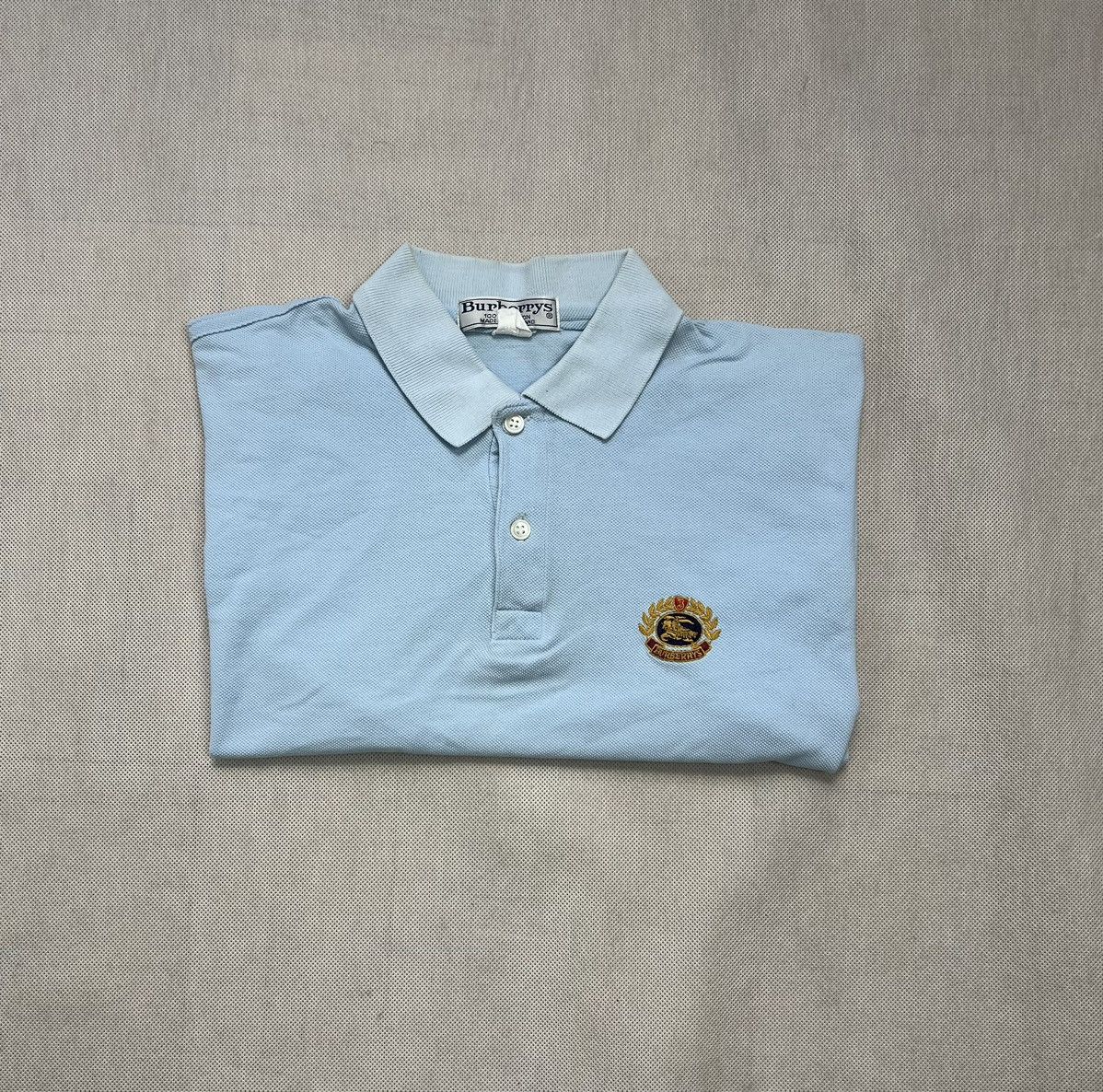 Burberry × Vintage Polo Shirt Burberry Vintage 90’s Baby Blue Size US S / EU 44-46 / 1 - 1 Thumbnail