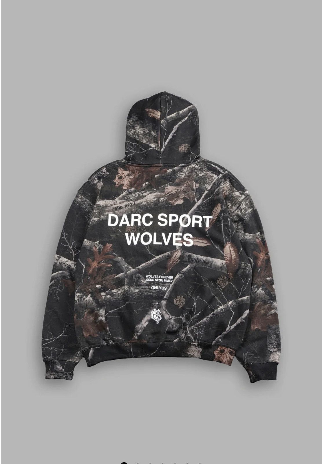 Darc Sport DARC SPORT WOLVES HOODIE IN DARC BROWN WOODLAND CAMO SIZE XL Size US XL / EU 56 / 4 - 1 Thumbnail