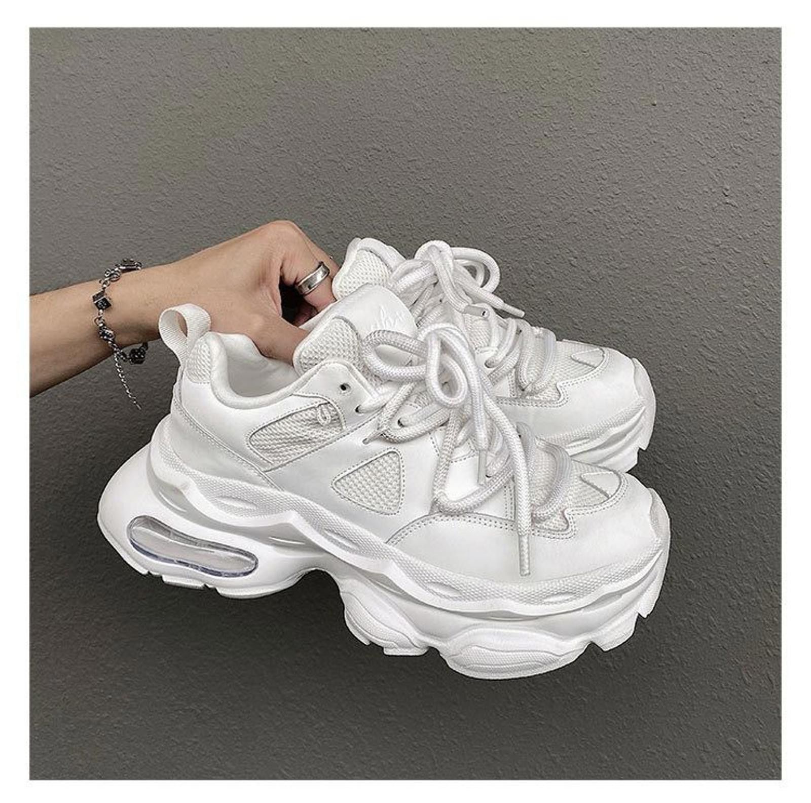 Other White Chunky Sneakers Size US 8 / EU 41 - 1 Thumbnail