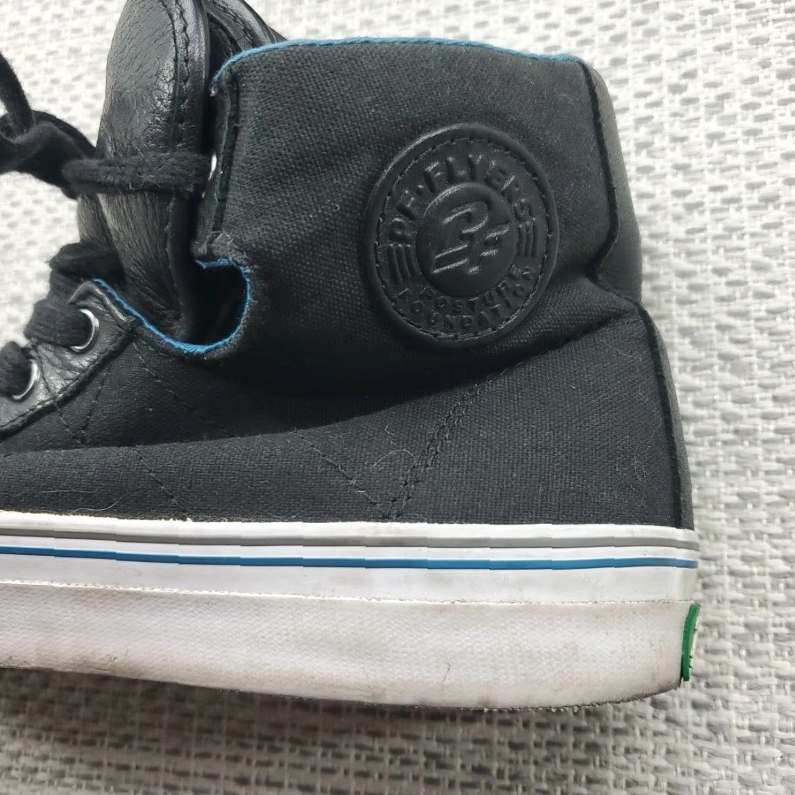Vintage PF Flyers Sandlot High Top Leather Canvas Shoes Black Mens 9 Womens 10.5 Sneakers Casual Shoes Sneaker Logo Retro Sports | Unisex Adults Size M / US 6-8 / IT 42-44 - 7 Thumbnail