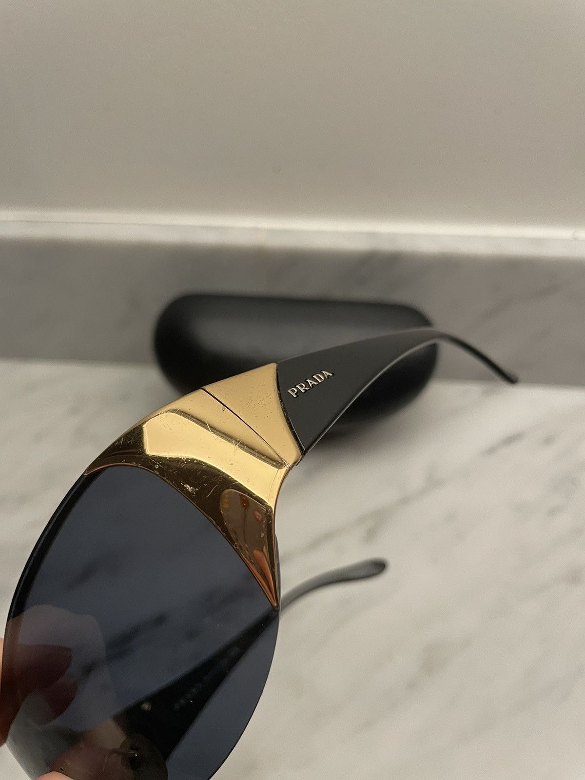 Prada Prada 💯 SPR 53G mask sunglasses shield Size ONE SIZE - 3 Thumbnail