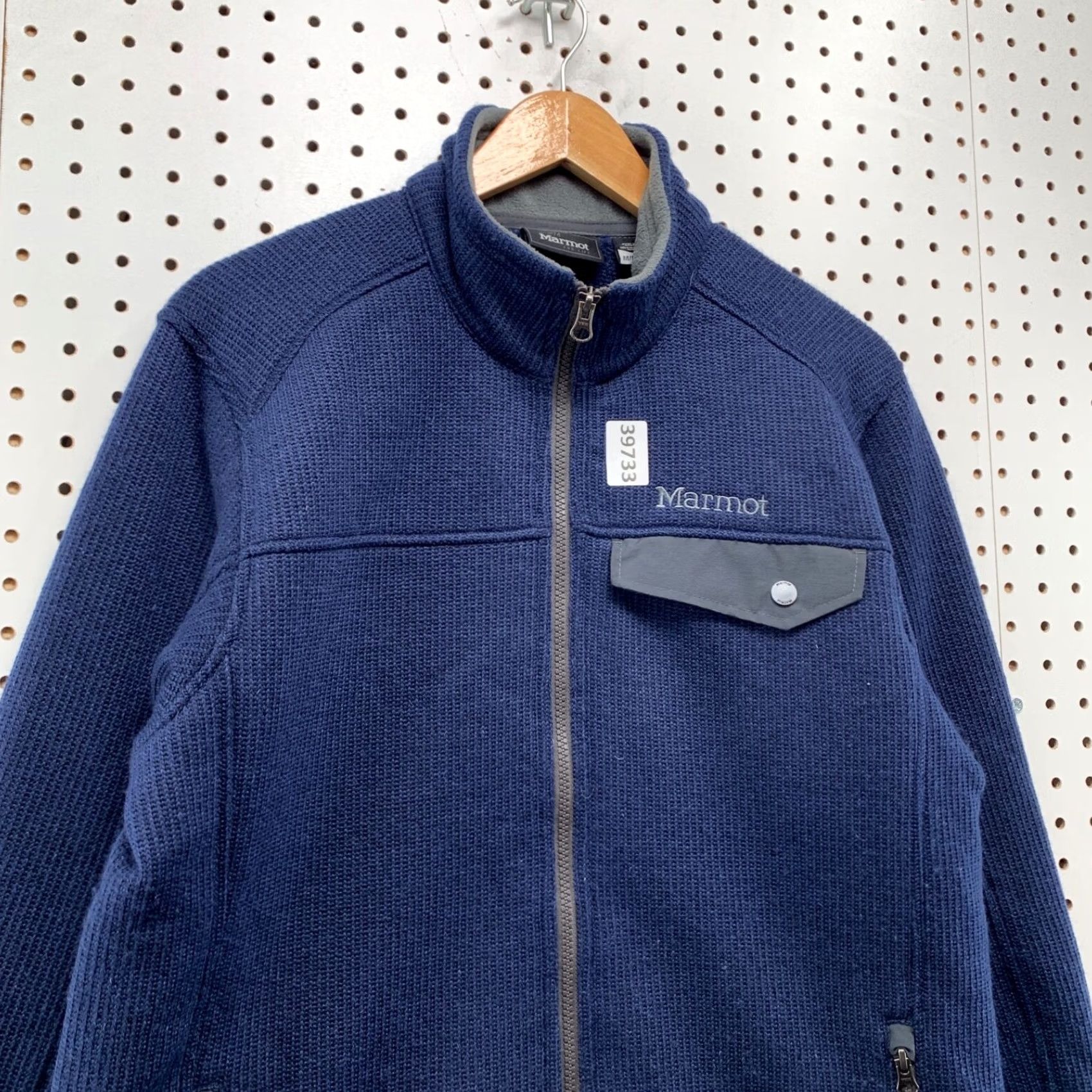 Marmot Marmot Wool Knit Zip Jacket Mens M Navy Blue Casual Bomber Jacket Size US M / EU 48-50 / 2 - 6 Thumbnail