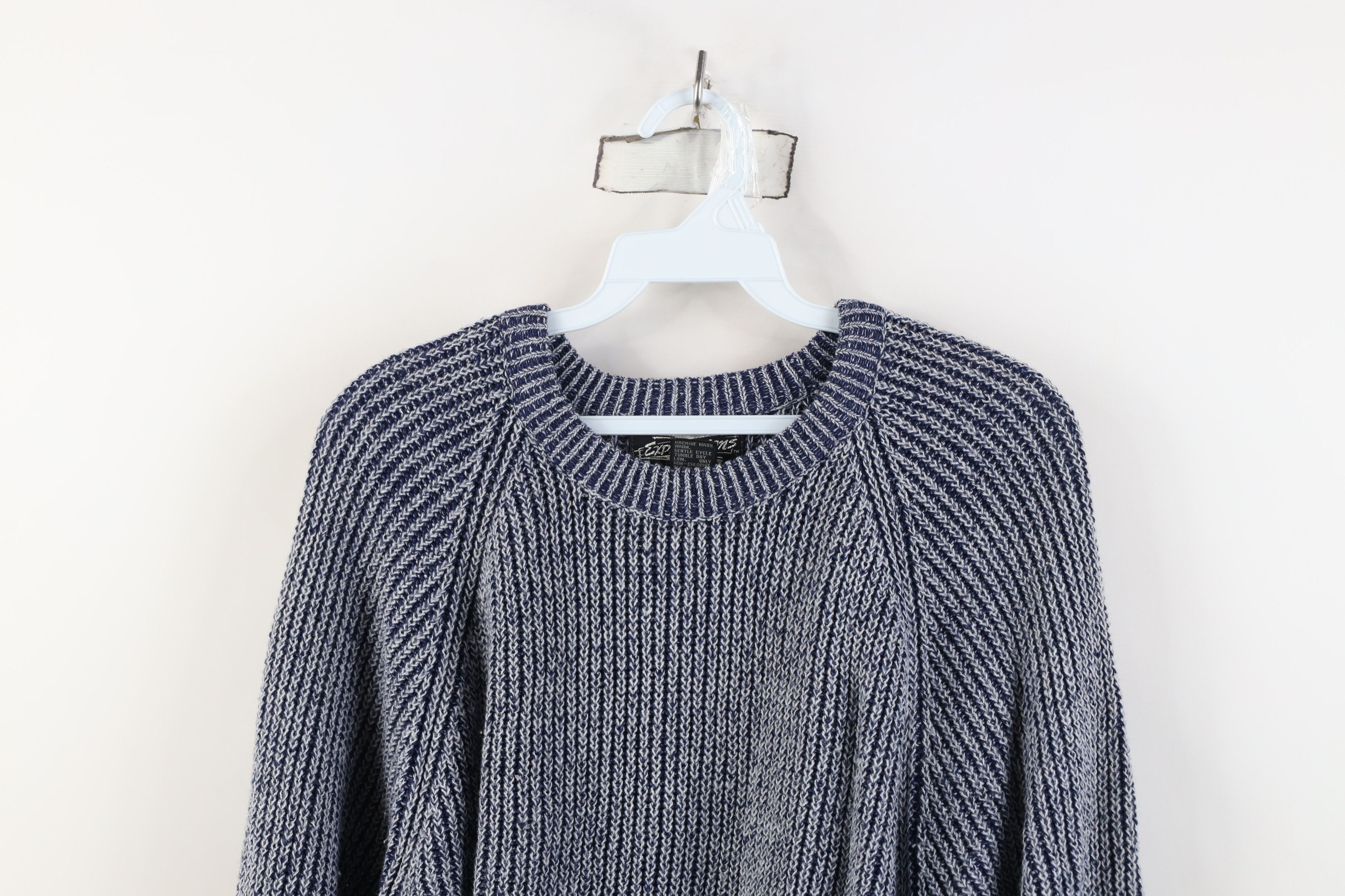 Vintage Vintage 90s Streetwear Chunky Ribbed Knit Crewneck Sweater Size L / US 10 / IT 46 - 2 Thumbnail