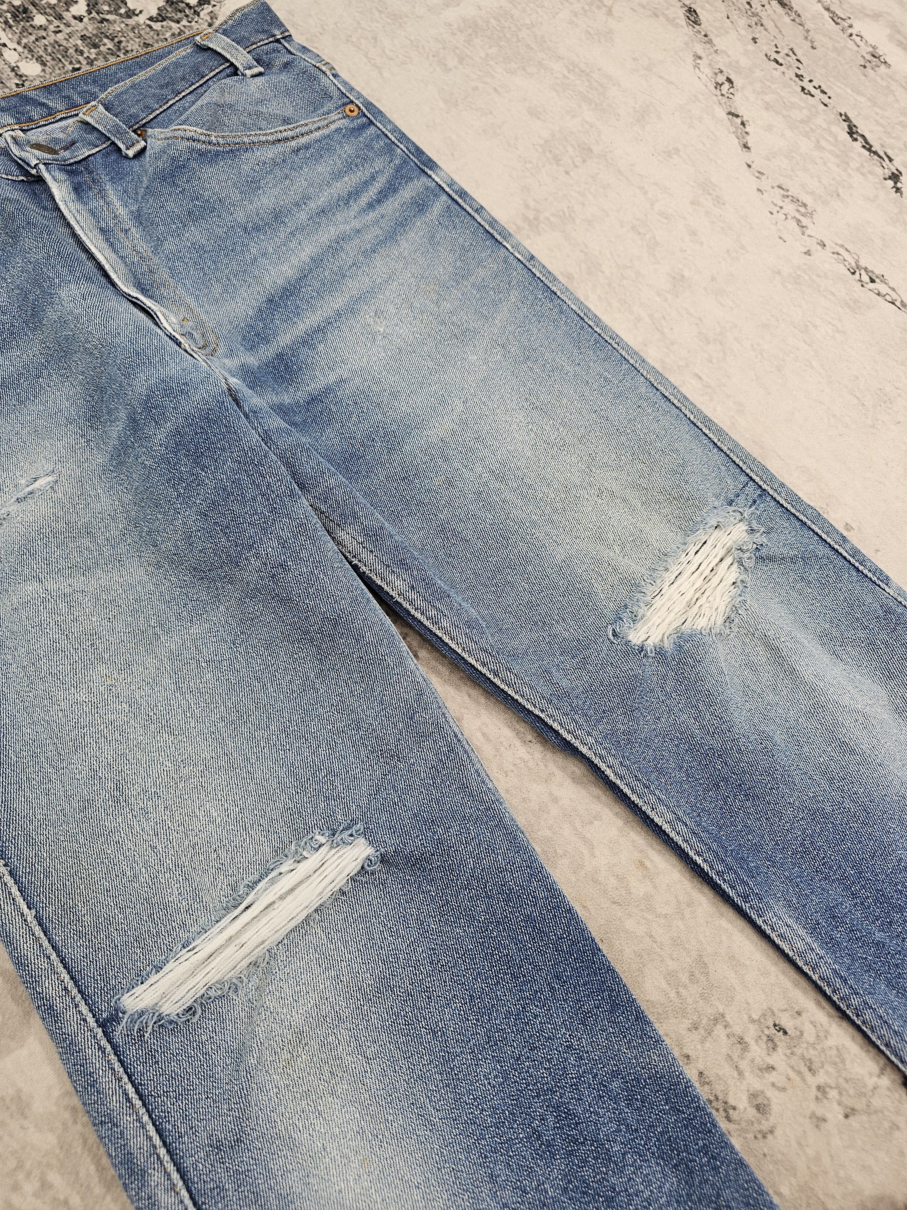 Levi's Vintage LEVIS 517 Ripped Bootcut Flare Strech Jeans L0447 Size US 34 / EU 50 - 7 Thumbnail