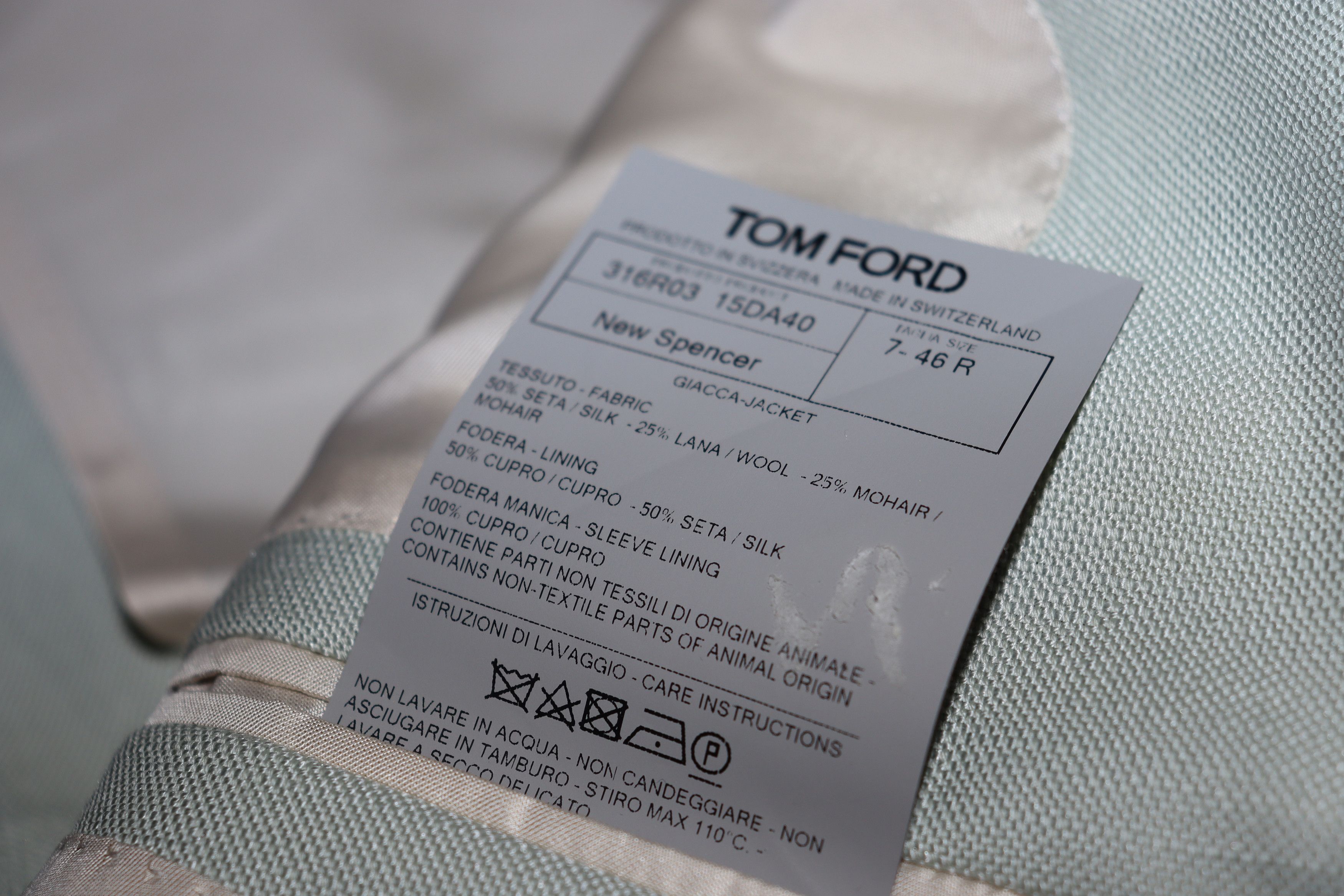 Tom Ford o1rshd1 New Spencer Blazer Jacket in Light Blue Size US S / EU 44-46 / 1 - 12 Thumbnail