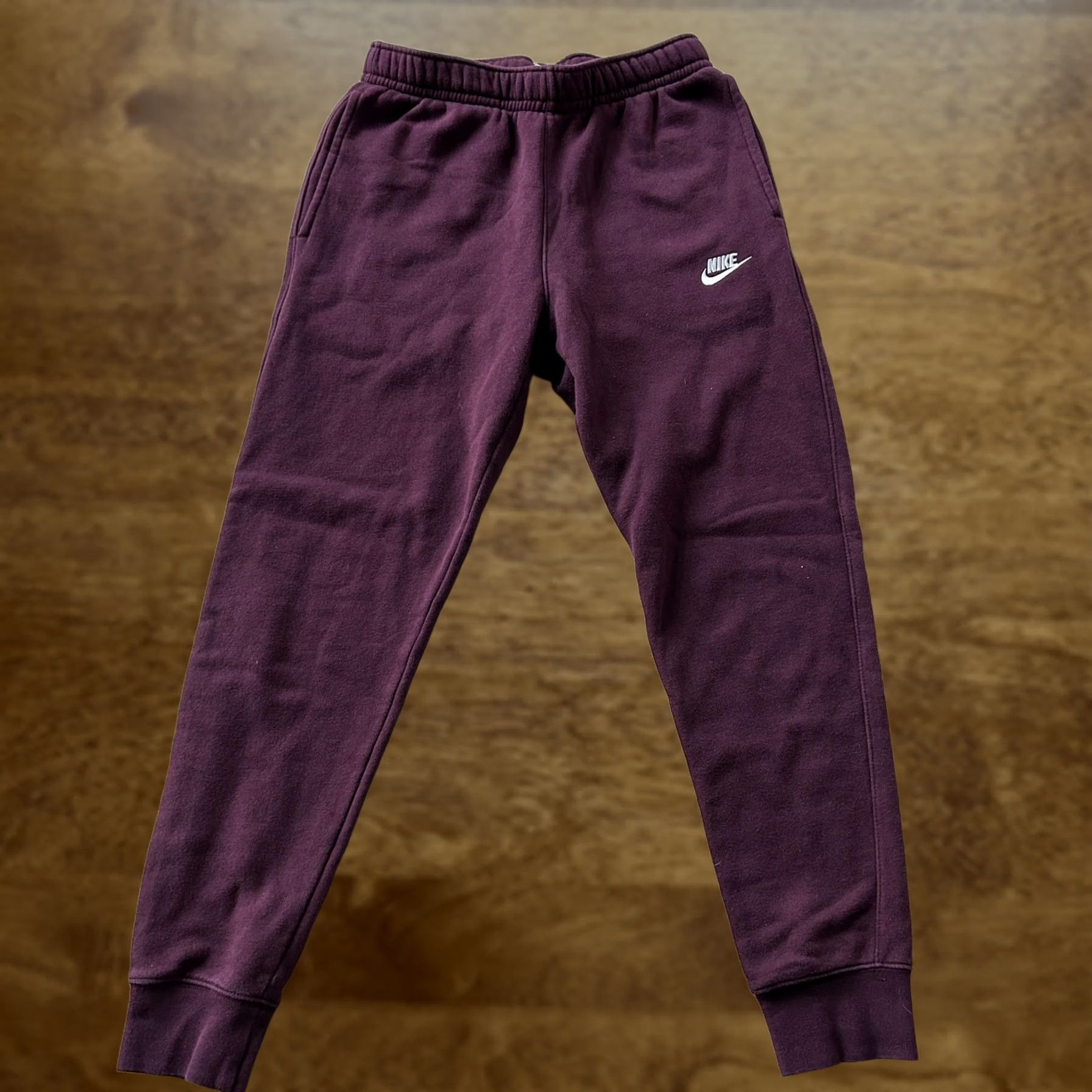 Nike Nike Sweatpants Mens Small Purple Fleece Joggers Elastic Waist Pockets Swoosh Size US 29 - 1 Thumbnail