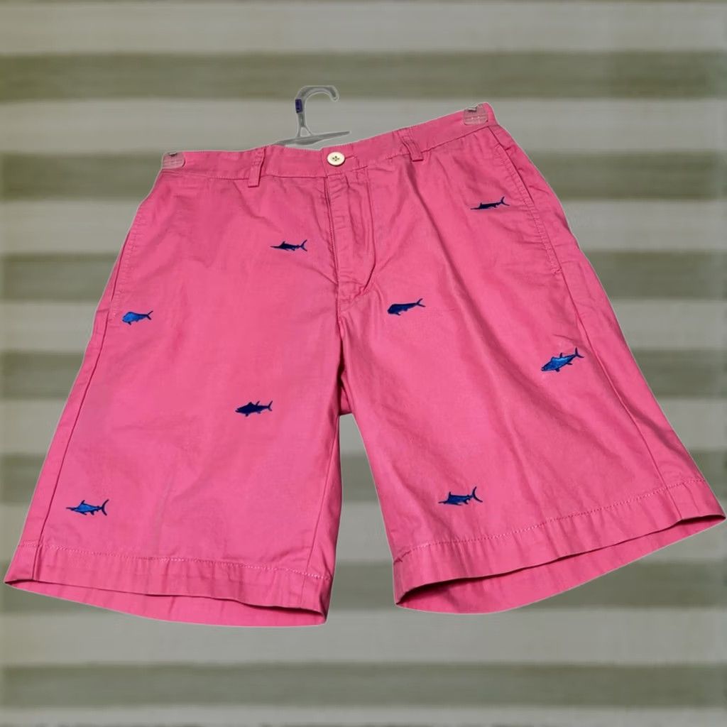 Vineyard Vines VINEYARD VINES Shirt Men 28 Salmon Chino Embroidered Fish Sharks 28 Size US 28 / EU 44 - 1 Thumbnail