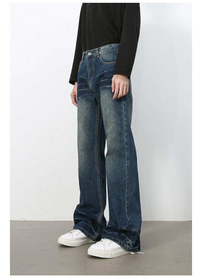 Japanese Brand × Jean American retro washed men's straight flared distressed jeans Size US 32 / EU 48 - 4 Thumbnail