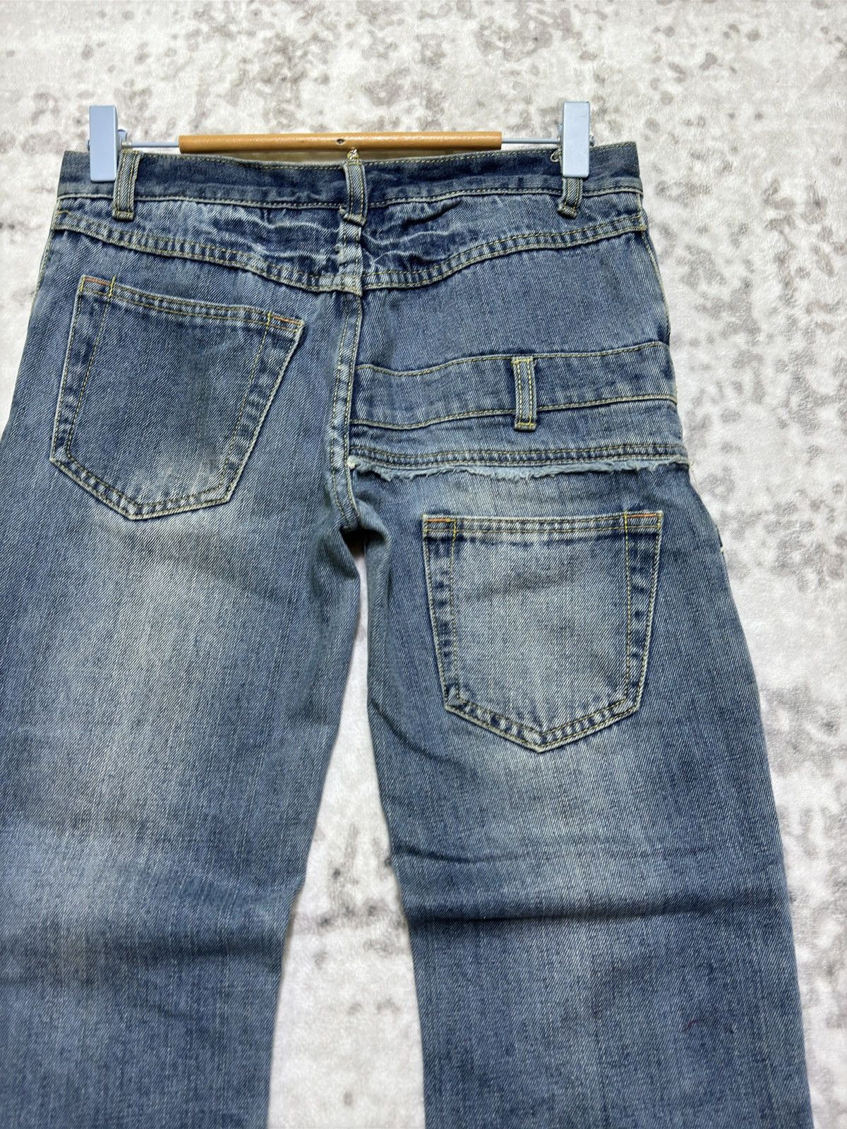 Japanese Brand Y2K Kiliwatch Paris Multipocket Patchwork Denim Jeans Size 28" / US 6 / IT 42 - 10 Thumbnail