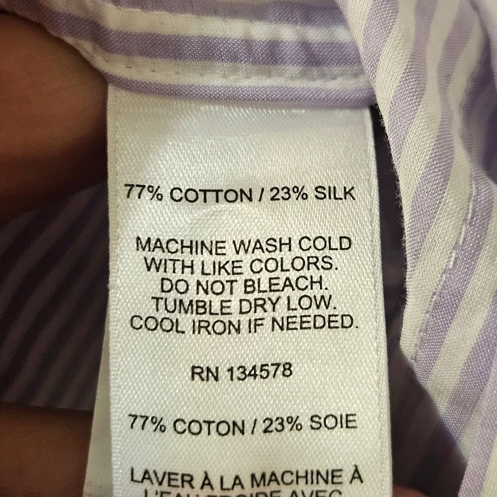 Vineyard Vines Vineyard Vines Shirt Mens XL Striped Silk Blend Soft Lightweight Button Front Size US XL / EU 56 / 4 - 5 Thumbnail