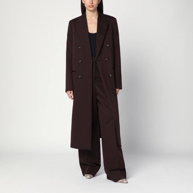 Stella McCartney Stella Mccartney Double-Breasted Plum Wool Coat Size M / US 6-8 / IT 42-44 - 1 Thumbnail