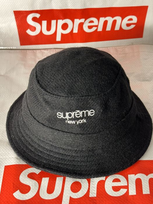 Supreme Supreme Harris Tweed Classic Logo Crusher Black M/L | Grailed