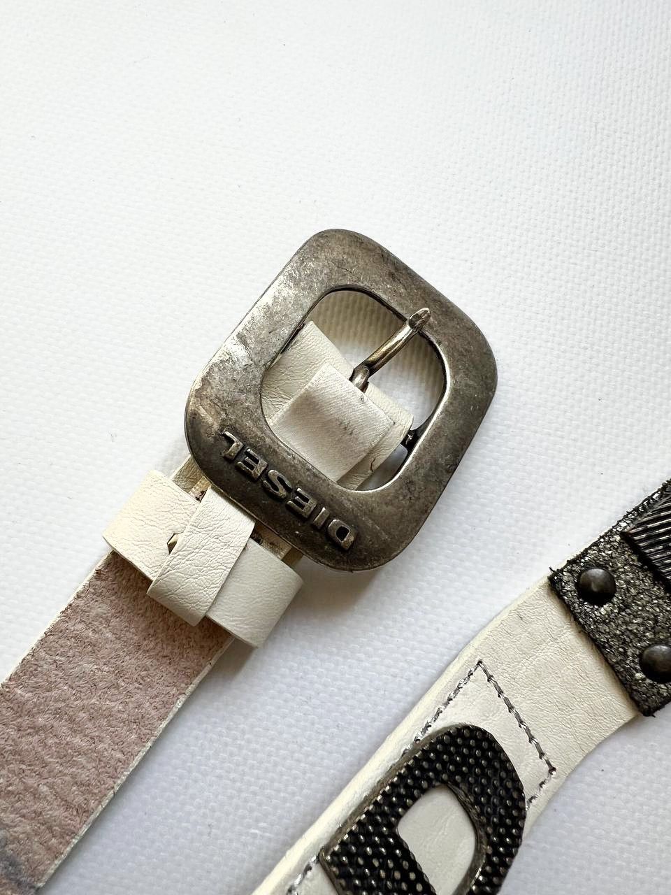 Diesel Diesel big logo letters leather belt two tone distressed y2k Size ONE SIZE - 6 Thumbnail