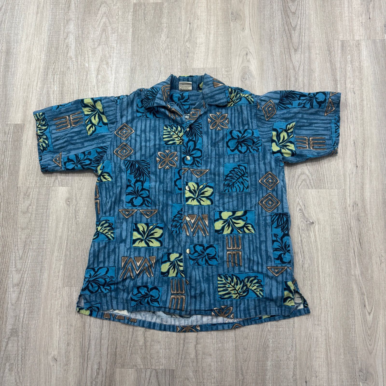 Vintage Go Barefoot Hawaiian Shirt Men's Small Blue Floral Aloha Size US S / EU 44-46 / 1 - 1 Thumbnail