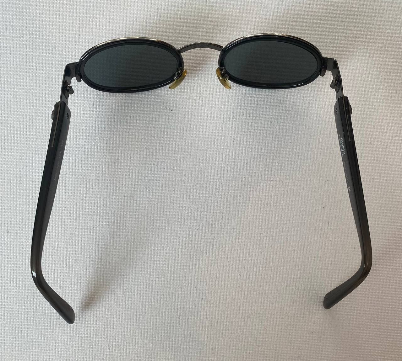 Versace Gianni Versace 1996 Vintage Oval Silver Medusa Sunglasses Size ONE SIZE - 5 Thumbnail