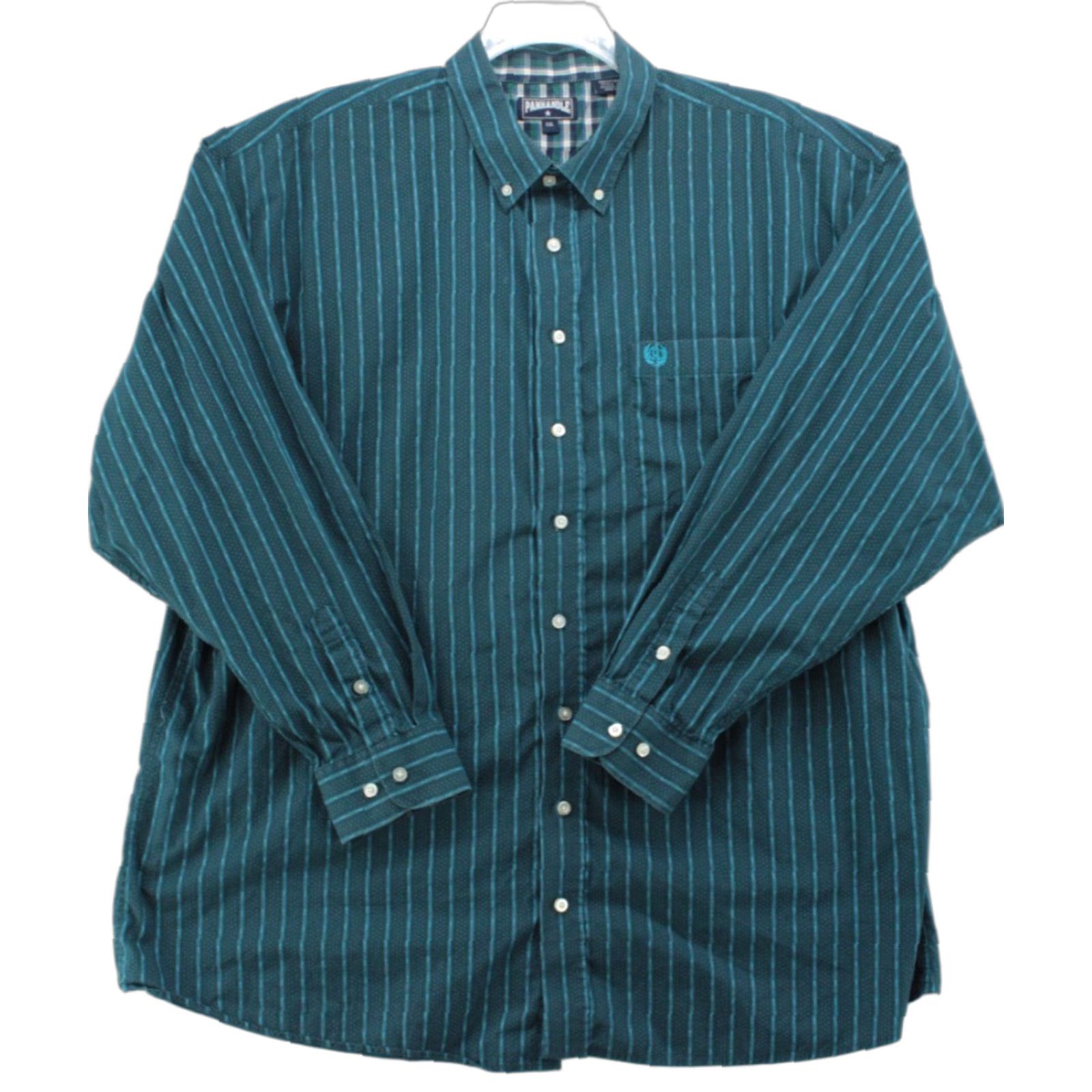 Vintage Panhandle Shirt Men's 2XL Blue Striped Polka Dots Western Cowboy Modern Shirt Mens 2XL Blue Striped Polka Dots Western Cowboy Modern Size US XXL / EU 58 / 5 - 1 Thumbnail