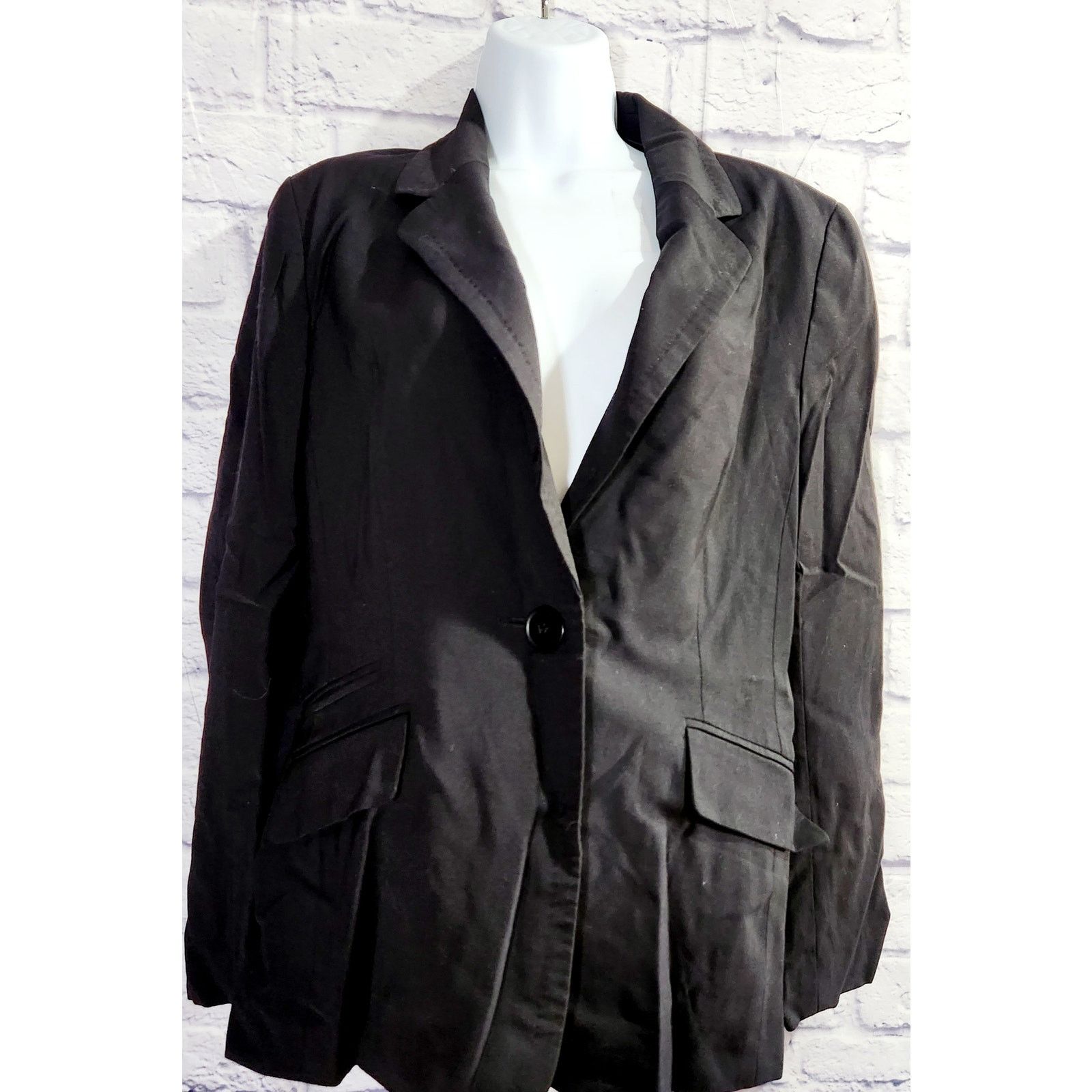Other Talbots Black Single Button Long Sleeve Blazer 12 Lined Wool Size XL / US 12-14 / IT 48-50 - 1 Thumbnail