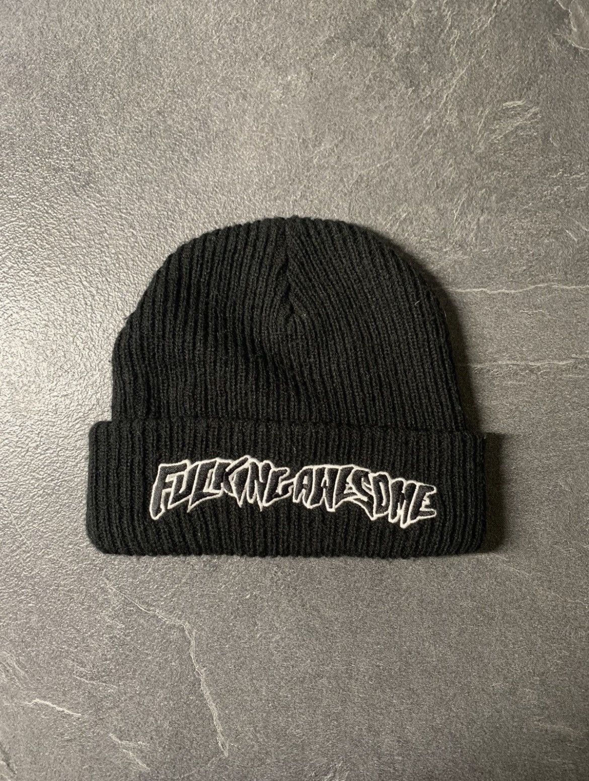 Fucking Awesome Fucking Awesome black Logo beanie Size ONE SIZE - 1 Thumbnail