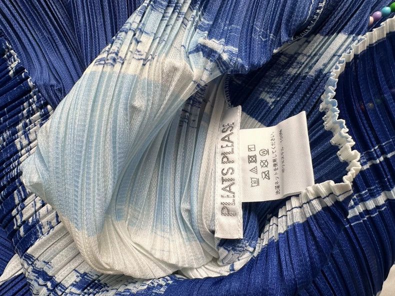 Issey Miyake Issey Miyake size:3 Blue and white pleated short-sleeved s Size XS / US 0-2 / IT 36-38 - 8 Thumbnail