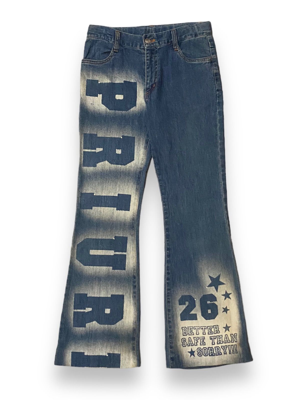 Hysteric Glamour × If Six Was Nine × Le Grande Bleu (L.G.B.) Flare Priurus Brand Japan Jean Art of Design Star Words Size US 26 / EU 42 - 1 Thumbnail