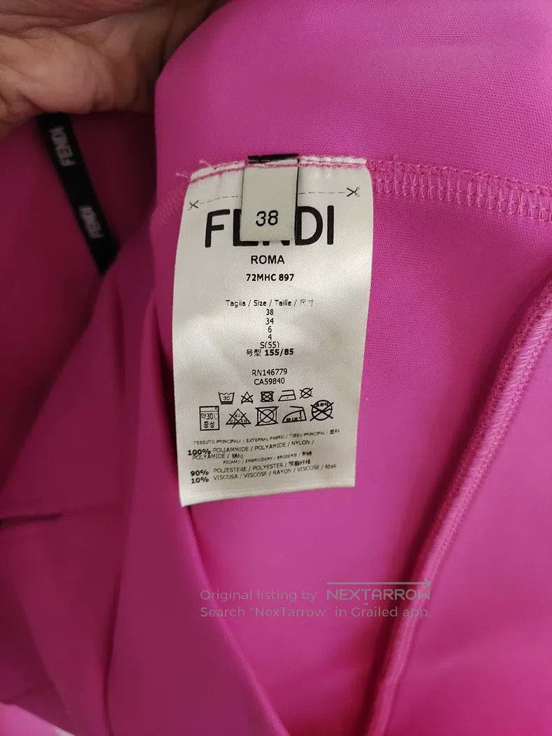 Fendi Fendi Hooded zip-up jacket, pink, sporty and casual Size XS / US 0-2 / IT 36-38 - 4 Thumbnail