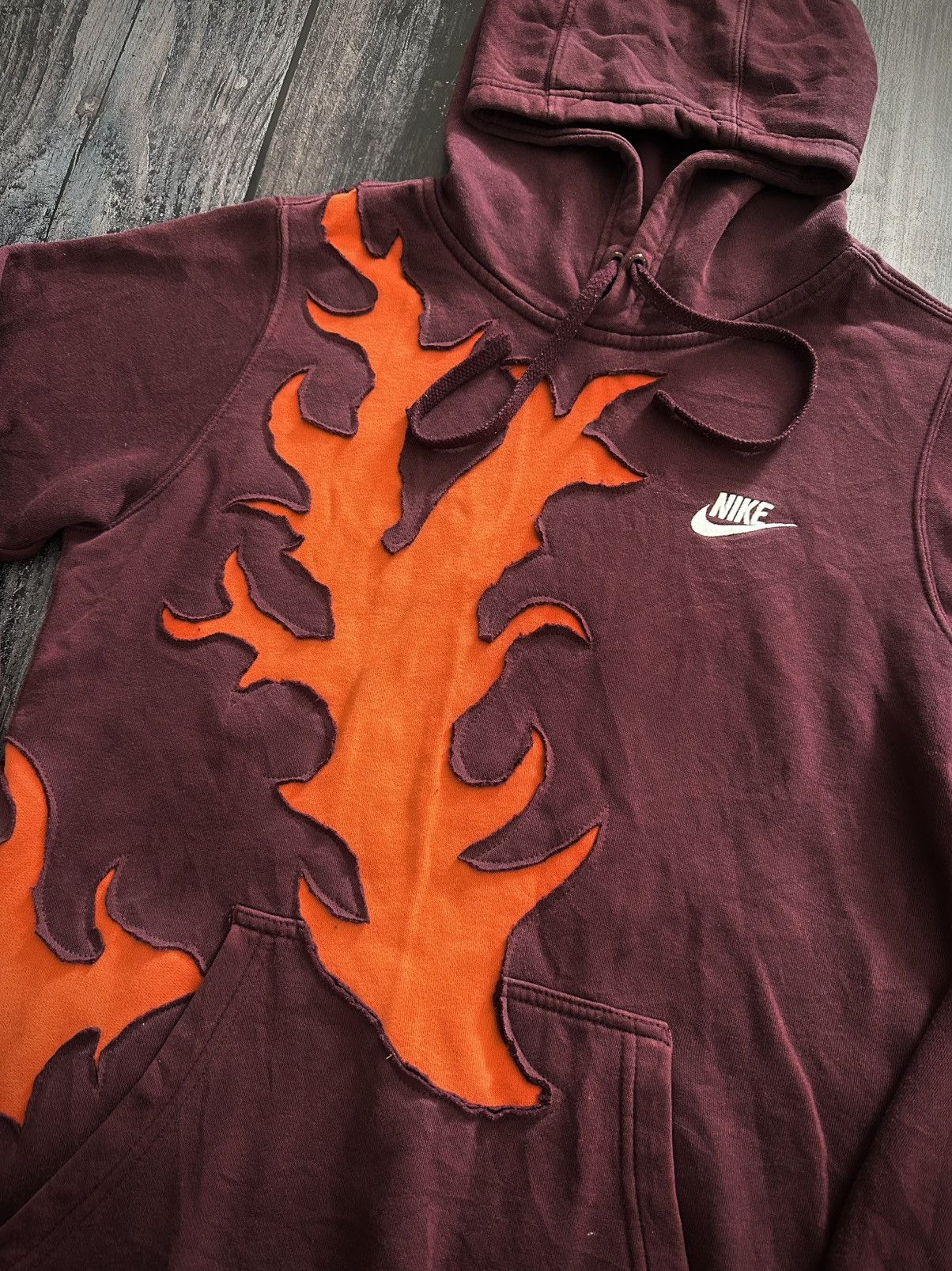 Nike Nike Custom Hoodie Vintage 90s Y2K Reworked Size US XS / EU 42 / 0 - 2 Thumbnail