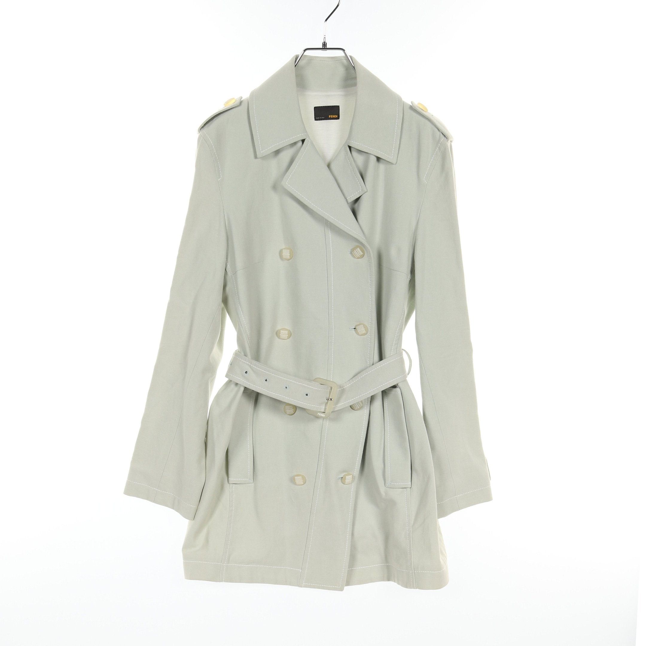 Fendi Fendi Coat Cotton Light Green Size ONE SIZE - 1 Thumbnail